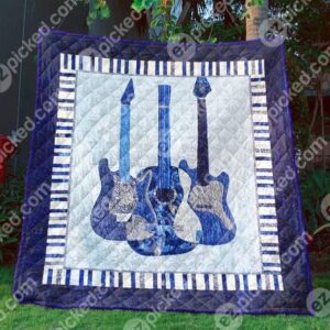 Blue Guitars Quilt Blanket Bn14  Quilt